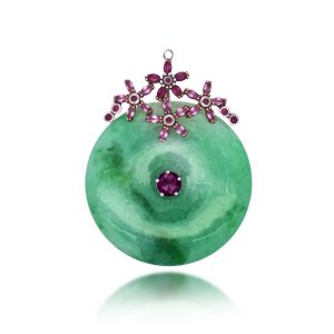 Jadeite Diamond Pendant