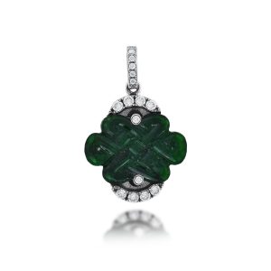 Jadeite Diamond Pendant