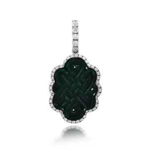 Jadeite Diamond Pendant