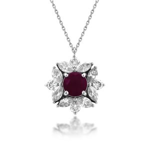 Ruby Diamond Necklace