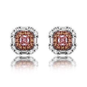 Pink Diamond Diamond Earrings (Contact Us)