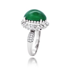 Jadeite Diamond Ring (Contact Us)